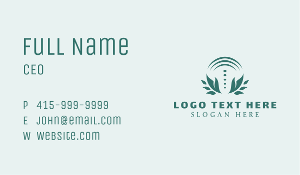 Leaf Nature Relaxation Business Card Design Image Preview