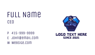 Gaming Soldier Mascot Business Card