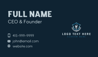 Pipe House Wrench Plumbing Business Card Design