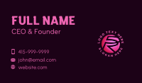 Pink Generic Company Letter R Business Card Image Preview