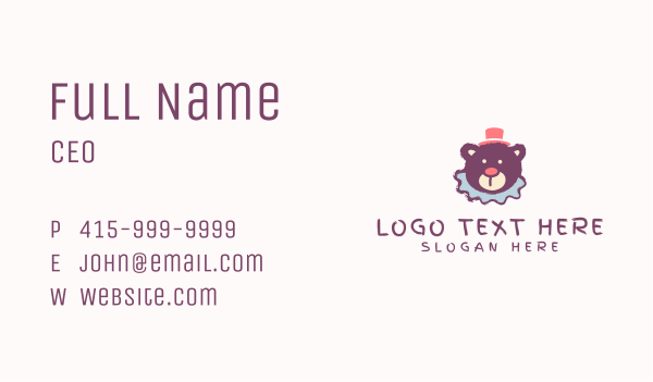 Bear Toy Store  Business Card Design Image Preview