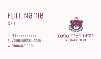 Bear Toy Store  Business Card