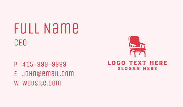 Armchair Sofa Furniture Business Card Design Image Preview