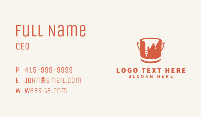 Paint Brush Bucket Business Card Image Preview