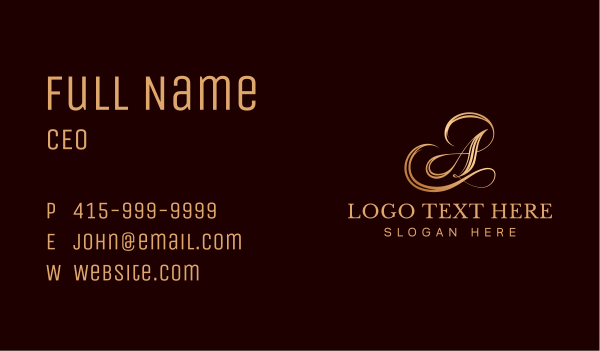 Premium Jewelry Letter A Business Card Design Image Preview