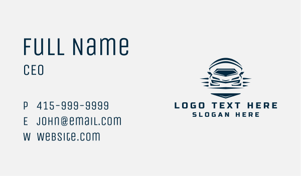 Blue Transportation Car  Business Card Design Image Preview