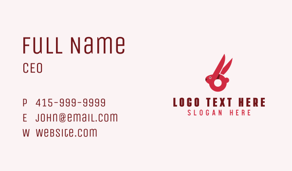 Red Bunny Mobile Application Business Card Design Image Preview