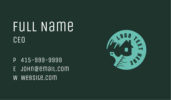 House Paint Brush Renovation Business Card Design Image Preview
