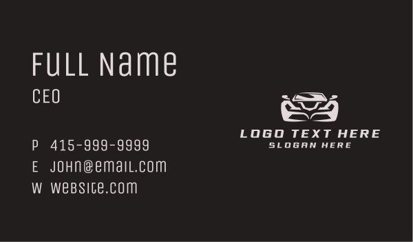 Racing Car Detailing Business Card Design Image Preview