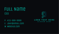 Tech Programming App Business Card Image Preview