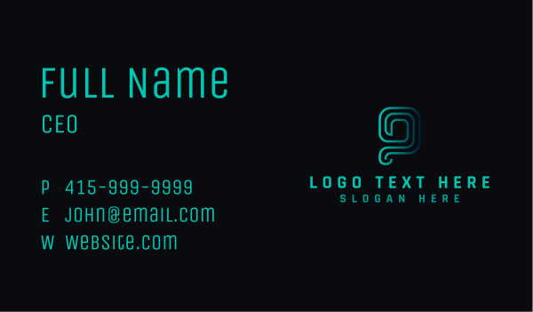 Tech Programming App Business Card Design Image Preview