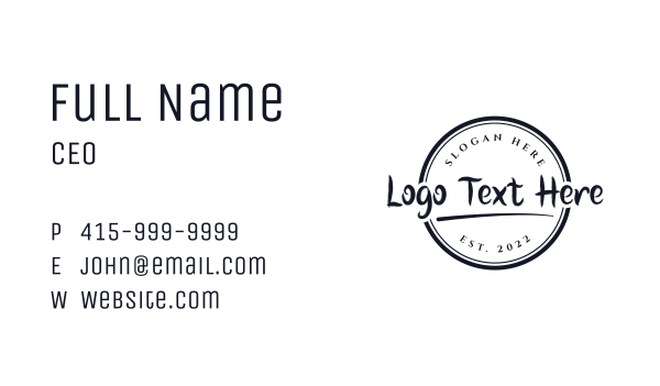 Generic Cafe Wordmark Business Card Design Image Preview