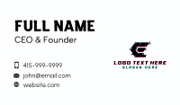 Cyber Glitch Letter E Business Card Image Preview
