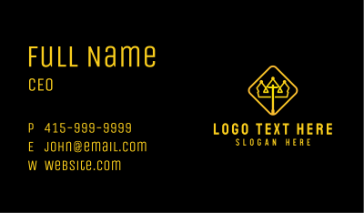 Gold Crown Crucifix Business Card Image Preview