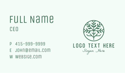 Green Mangrove Forest Business Card Image Preview