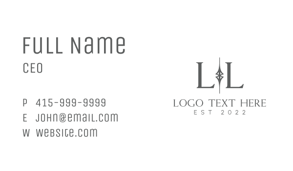 Corporate Venture Capital Letter Business Card Design