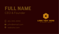 Gold Deluxe Hexagon Business Card Image Preview