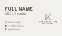 Business Brand Studio Letter K Business Card Image Preview