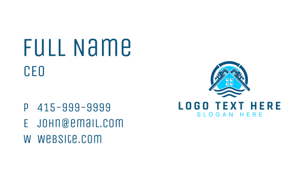 Plumbing House Wrench Business Card Design Image Preview