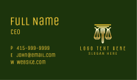 Gold Justice Scale Notary Business Card Image Preview