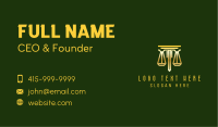 Gold Justice Scale Notary Business Card Design