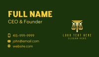 Gold Justice Scale Notary Business Card Image Preview