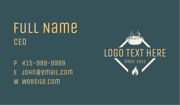 Hot Pot Flame Business Card Design Image Preview