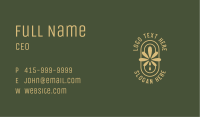 Yellow Cannabis Leaf Business Card Image Preview