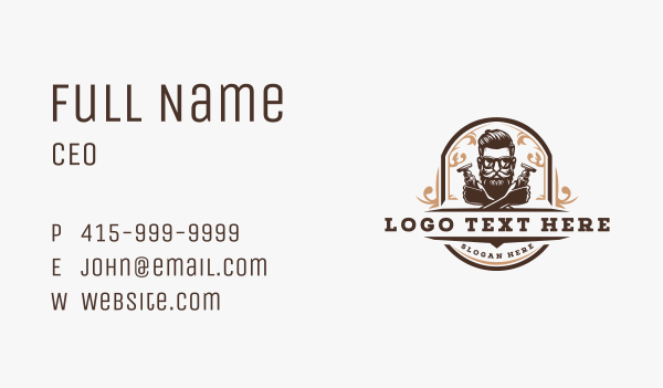 Barber Man Hairdresser Business Card Design Image Preview