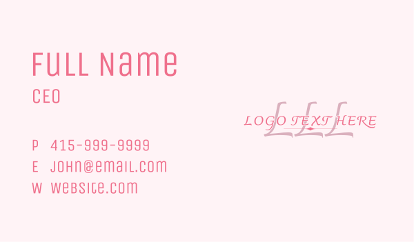 Fashion Elegant Letter Business Card Design Image Preview