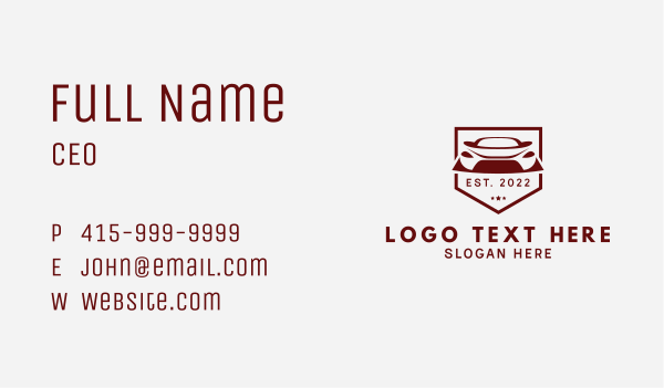 Red Sports Car Auto Business Card Design Image Preview