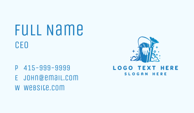 Janitorial Sanitary Cleaning Business Card Image Preview