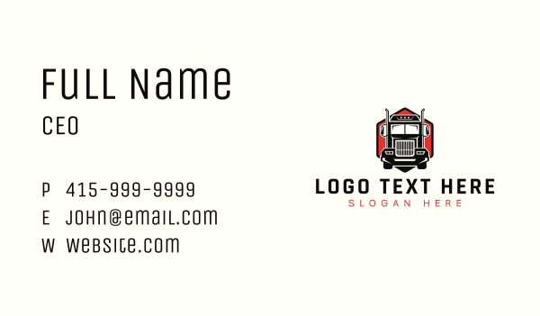 Truck Forwarding CArgo Business Card Design Image Preview