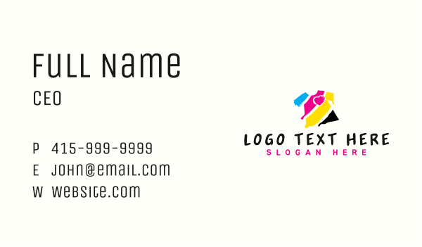 Shirt Ink Printing Business Card Design Image Preview
