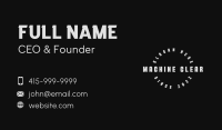 Masculine Circle Wordmark Business Card Image Preview