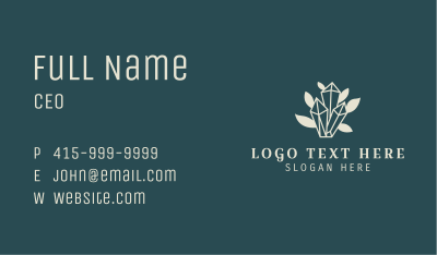 Gemstone Leaf Glam Business Card Image Preview