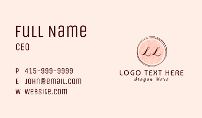 Stylist Apparel Lettermark Business Card Image Preview