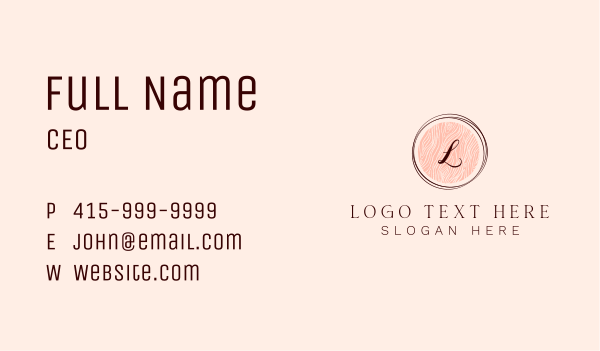 Stylist Apparel Lettermark Business Card Design Image Preview