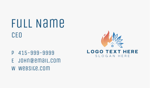 Ice Fire House Business Card Design Image Preview