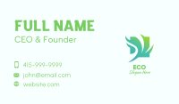 Green Windy Leaves  Business Card Image Preview