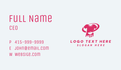 Brush Painting Shirt Business Card Image Preview