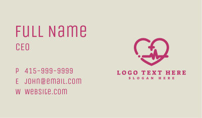 Medical Heart Heartbeat Business Card Image Preview