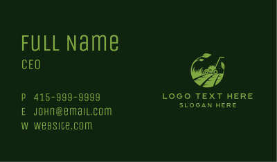 Organic Lawn Mower Business Card Image Preview