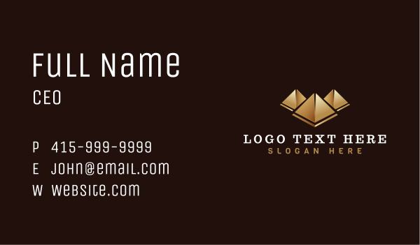 Premium Pyramid Investor Business Card Design Image Preview