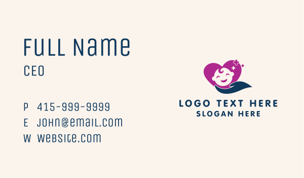 Baby Pediatrician Hand  Business Card Design Image Preview