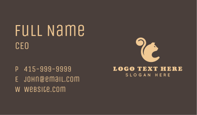 Brown Cat Tail Business Card Image Preview