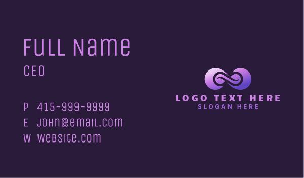 Creative Infinity Loop Business Card Design Image Preview