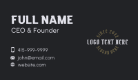 Classic Gothic Wordmark Business Card Image Preview