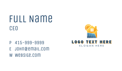 Home Solar Power Business Card Image Preview