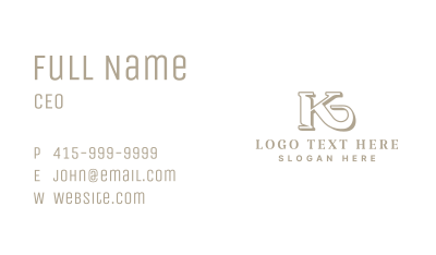Luxury Business Letter K Business Card Image Preview